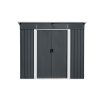 Riwall PRO RMSP 9x8 Anthracite LUX - zahradní domek kovový 2,4 x 2,8 m s pultovou střechou antracit