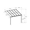 hliníková pergola LANITPLAST WALL 33 FSX antracit + čirý PC LG4304