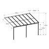 hliníková pergola LANITPLAST WALL 43 FSX bílá + bronz PC LG4314