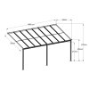 hliníková pergola LANITPLAST WALL 53 FSX bílá + čirý PC LG4319