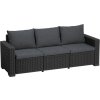 17284 trimistna zahradni pohovka keter california 3 seater sofa 199 x 68 x 72 cm grafit