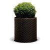 18193 1 kvetinac keter cylinder planter l hnedy