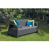 18310 2 zahradni pohovka allibert corfu love seat max 182 x 70 x 79cm grafit seda