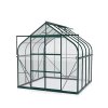 skleník VITAVIA DIANA 6700 čiré sklo 3 mm zelený LG4219  + základna VITAVIA DIANA 6700 zelená LG4246
