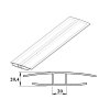 polykarbonátový H-profil 16 mm čirý - VÝPRODEJ 5.80m PK965-490