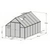 skleník LANITPLAST SARANA 8x12 PC 4 mm černý LG4749