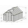 skleník LANITPLAST SARANA 8x14 PC 4 mm černý LG4751