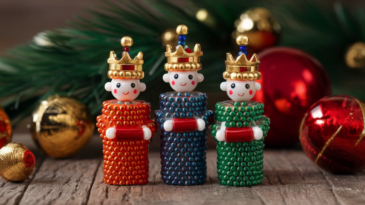 Návod na tvorbu figurky Tří králů z korálků
