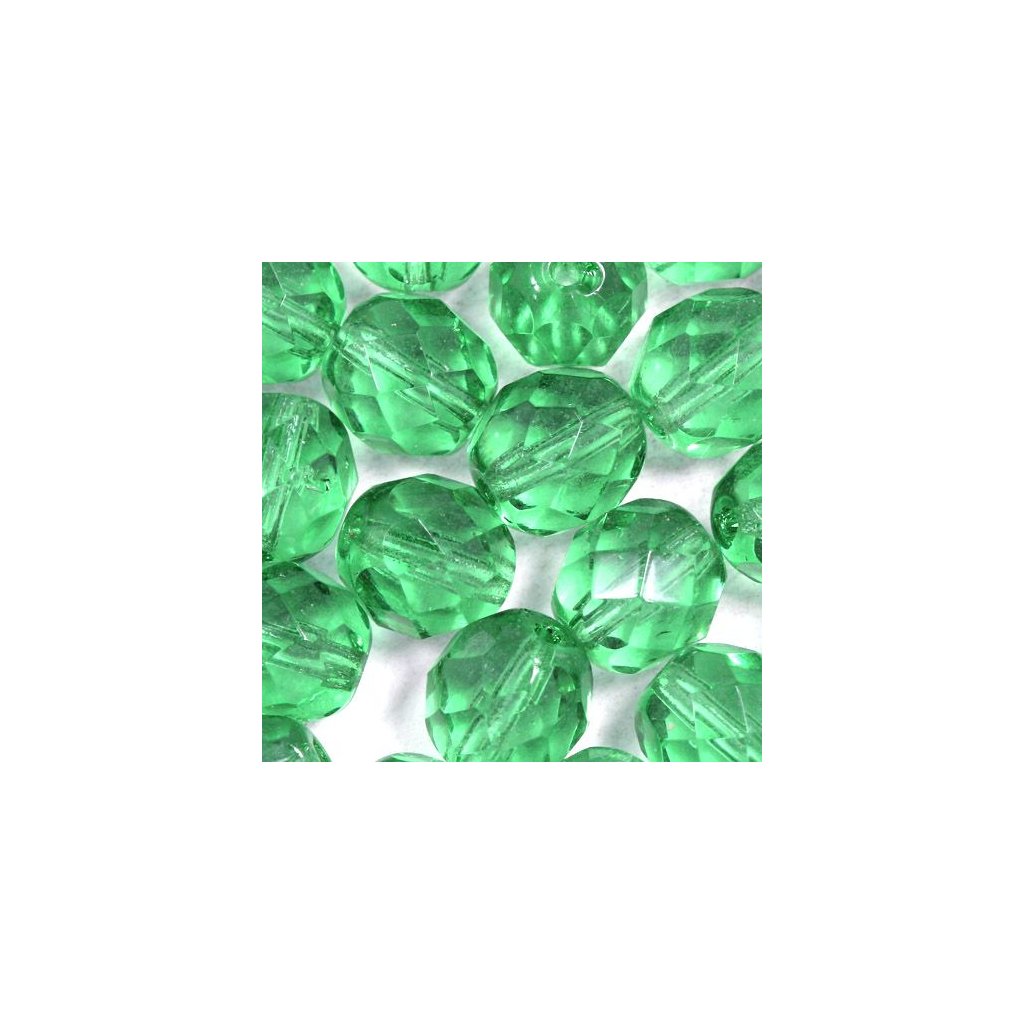 Korálky broušené 8mm zelená