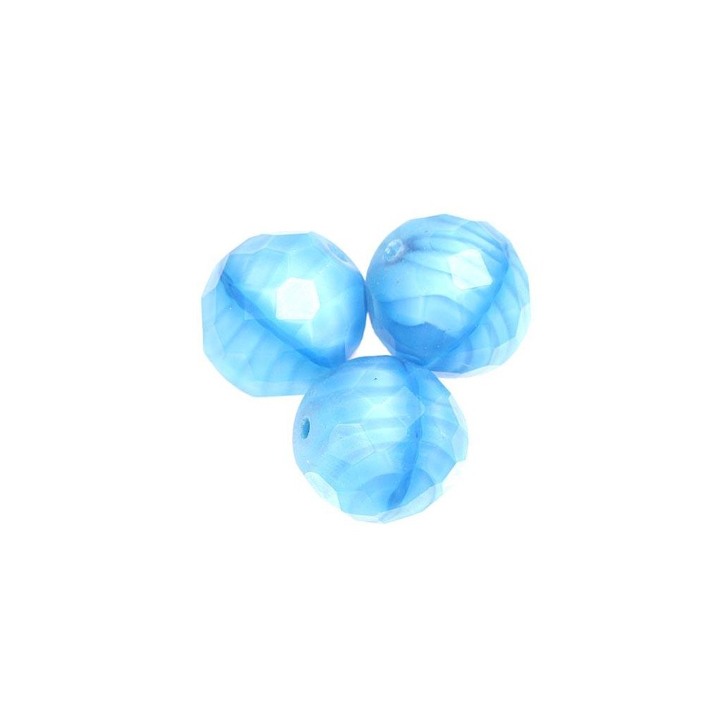 Korálek broušený 20mm světle modrá
