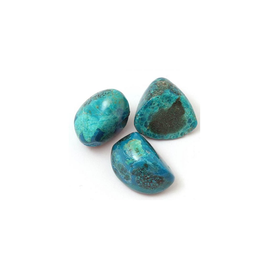 Chryzokol tromlovaný L 2cm (1ks)