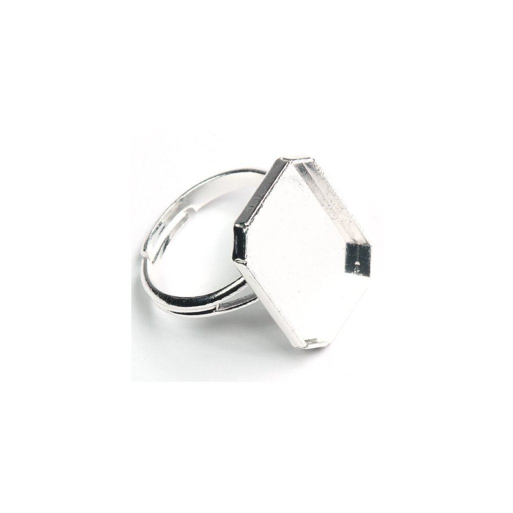 Prsten Oktagon 18/14mm ag clear