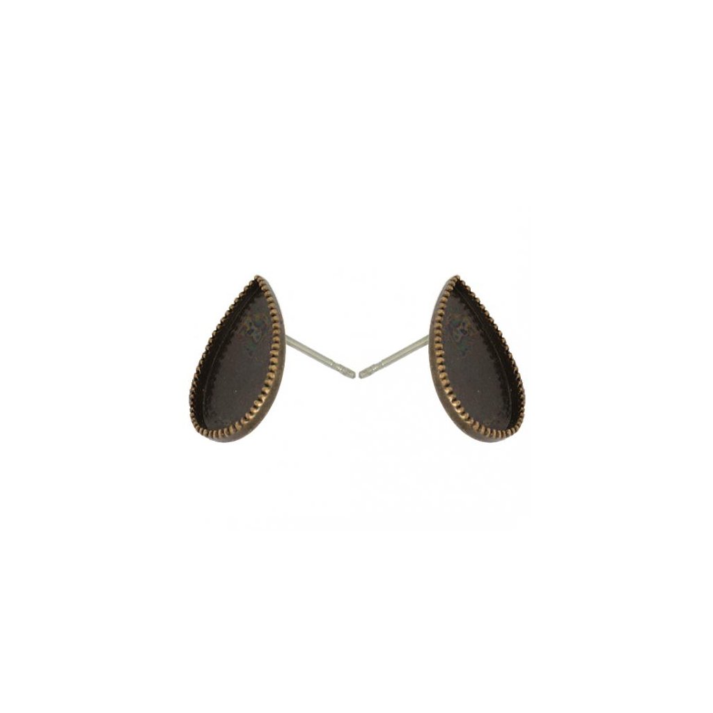 Náušnice Kapka trn 13/8mm staré zlato