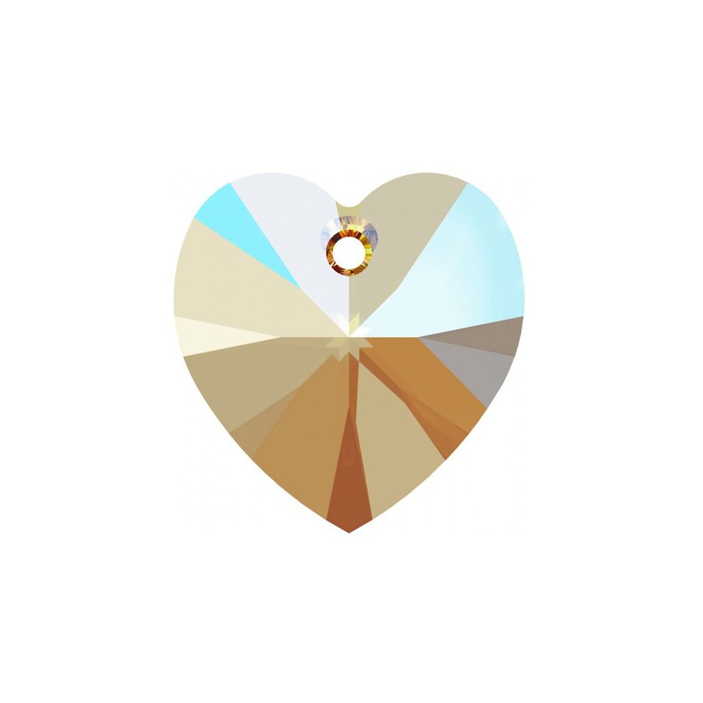 Swarovski® Crystals Heart 6228 14,4/14mm Light Colorado Topaz Shimmer