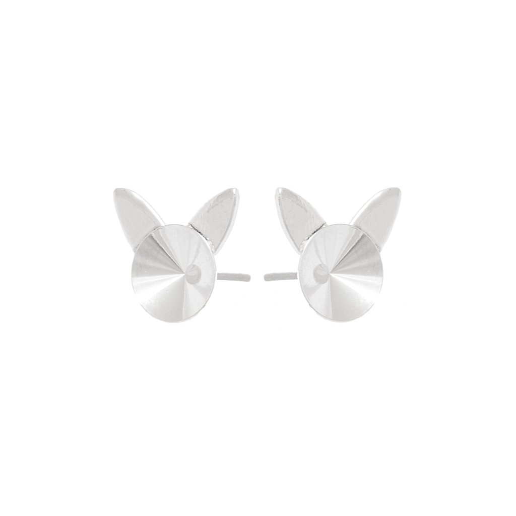 Náušnice CAT Rivoli 8mm rhodium