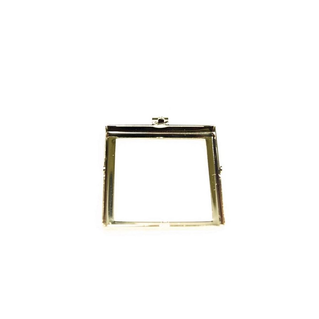 Přívěsek trubička střed SquareRing 30mm krapny gold plating 24kt