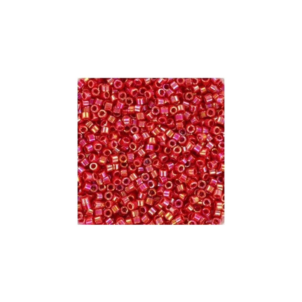 Miyuki Delica 11/0 opaque ab red (DB-162)