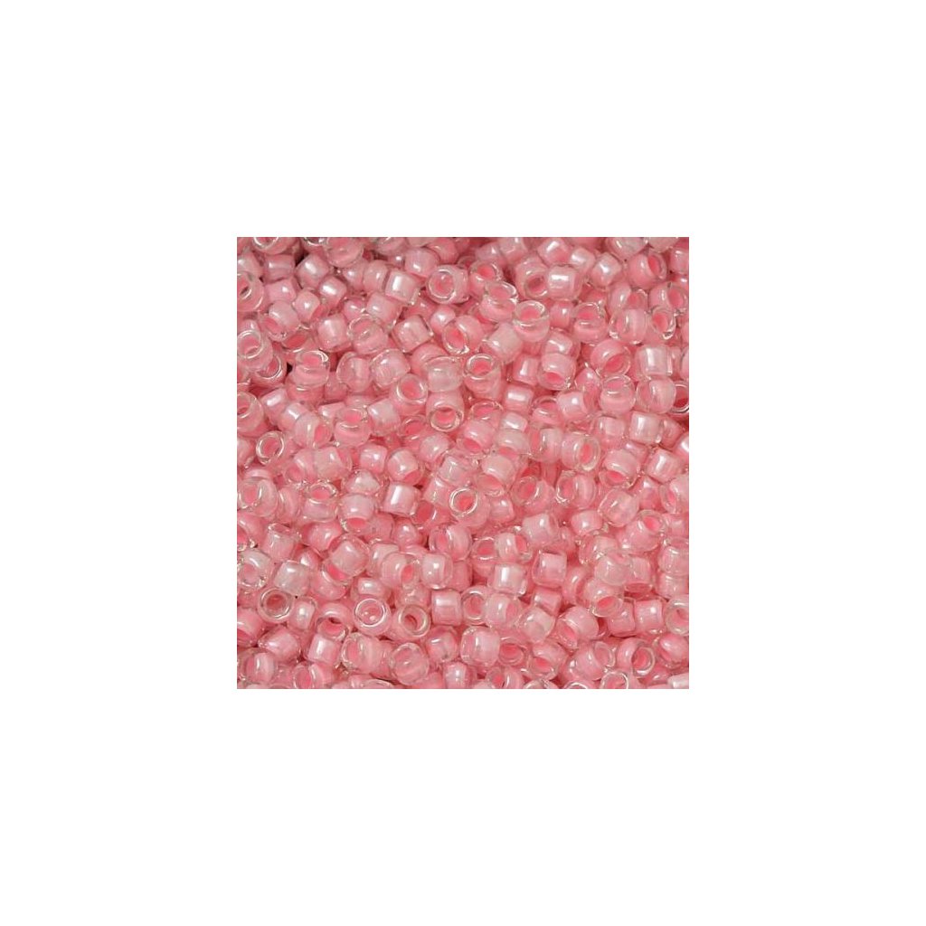 TOHO Round 15/0 Crystal/Cotton Candy Lined