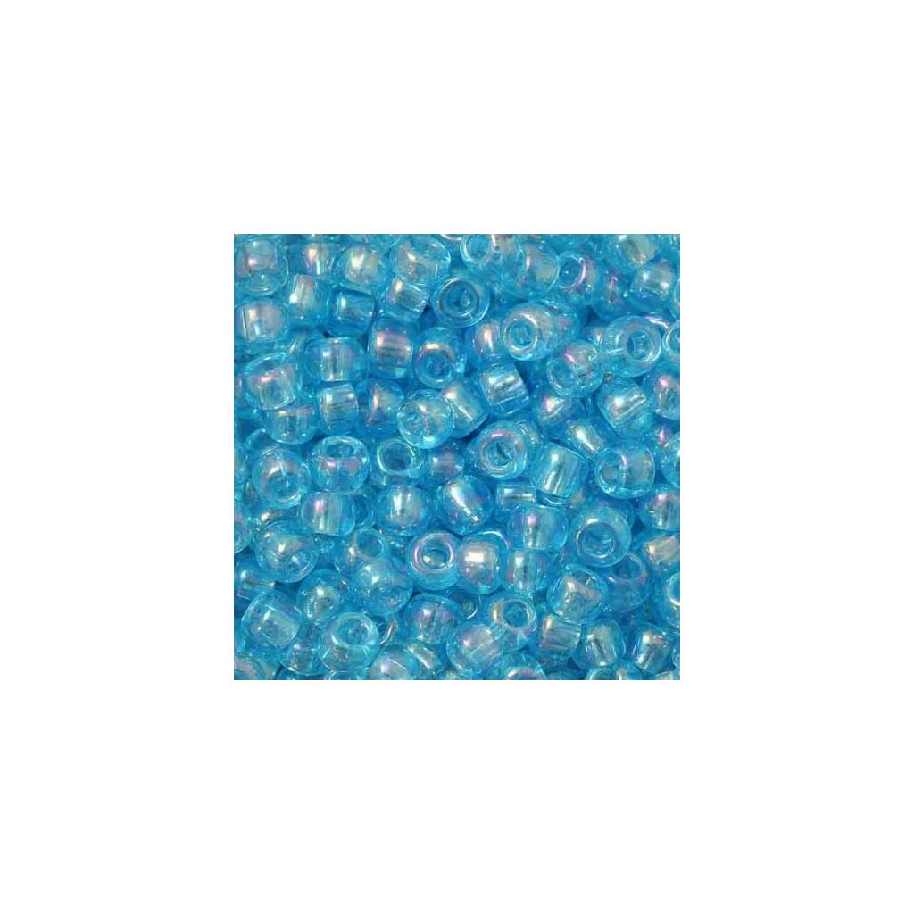 TOHO Round 8/0 Transparent Rainbow Aquamarine