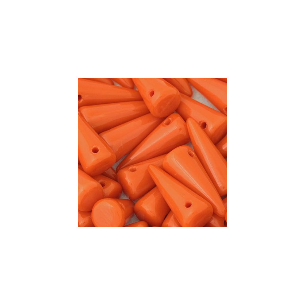 Korálek mačkaný SPIKE 13/5mm oranžová