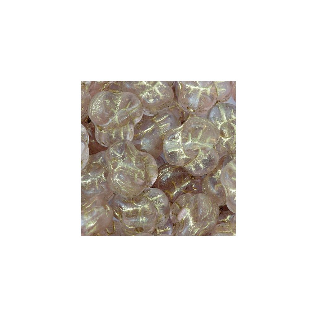 Korálek mačkaný KYTIČKA 8mm růžová zlato