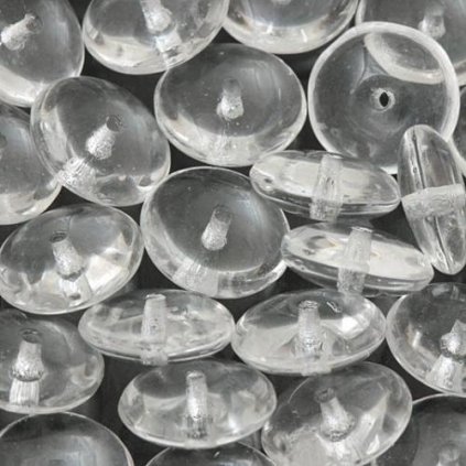 Korálek mačkaný SLAVÍK 10mm crystal