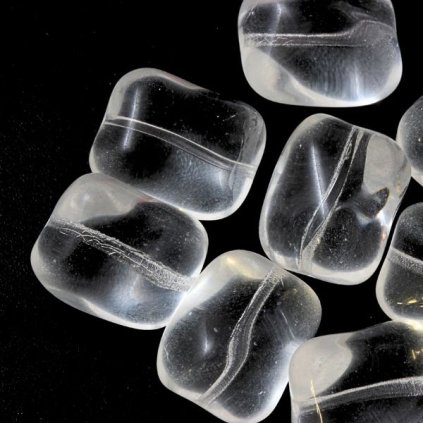 Korálek mačkaný GRANULE 18/15mm crystal