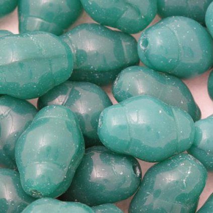 Korálek mačkaný GRANULE 12mm zelená