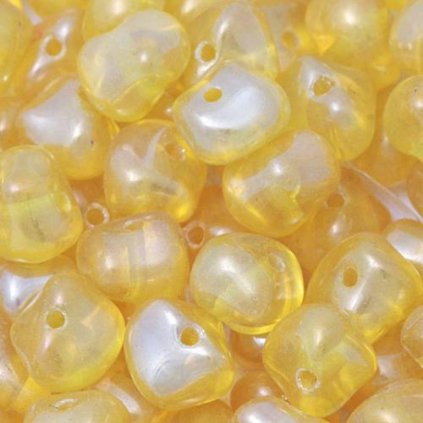 Korálek mačkaný GRANULE 7/5mm světle žlutá AB