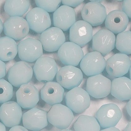 Korálky broušené 4mm světle modrá (50ks)