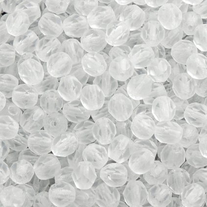 Korálky broušené 5mm crystal MAT (50ks)