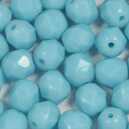 Korálky broušené 6mm světle modrá (40ks)