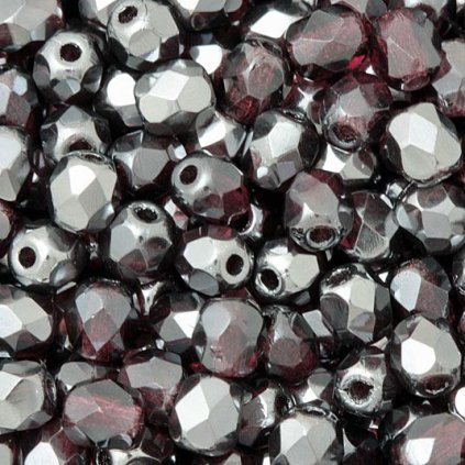Korálky broušené 4mm fialová hematit (50ks)