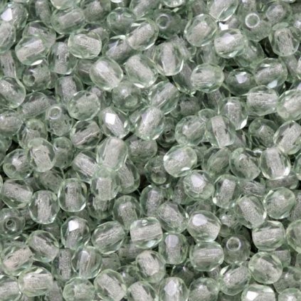 Korálky broušené 4mm chrysolite (50ks)