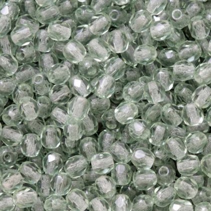 Korálky broušené 4mm chrysolite