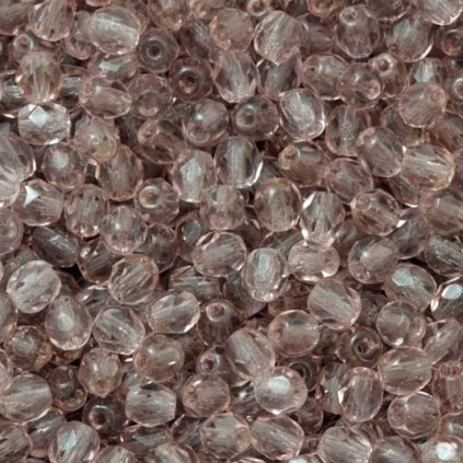 Korálky broušené 4mm light amethyst (50ks)