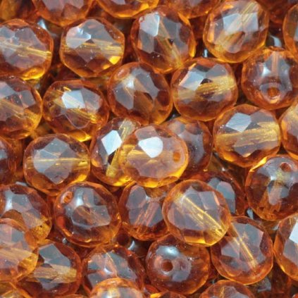 Korálky broušené 10mm medium topaz
