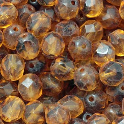 Korálek broušený 7mm topaz žíhaná (40ks)