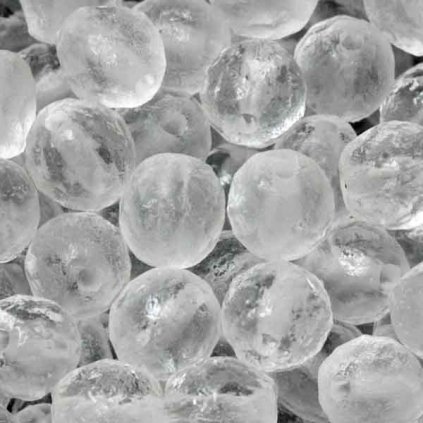Korálek broušený 9mm crystal leptaná (20ks)