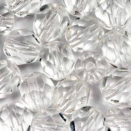 Korálky broušené 8mm crystal 00030 (20ks)