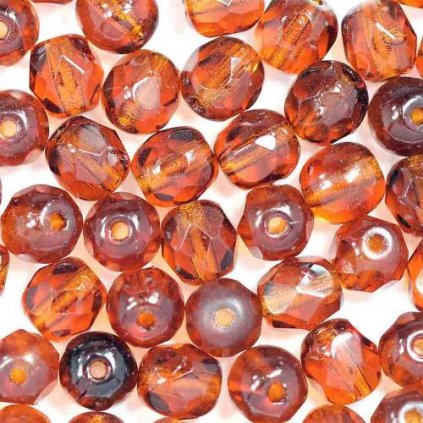 Korálky broušené 5mm topaz (50ks)