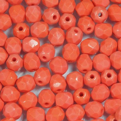 Korálky broušené 4mm oranžová