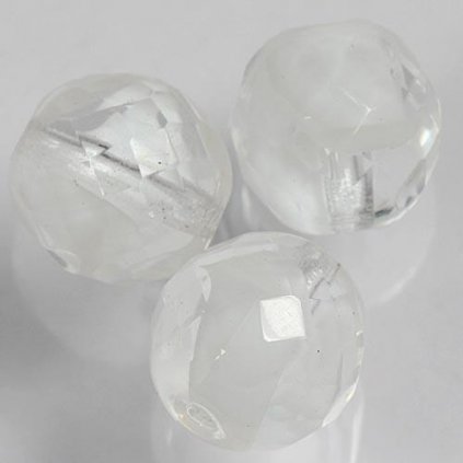 Korálek broušený 14mm bílá/crystal