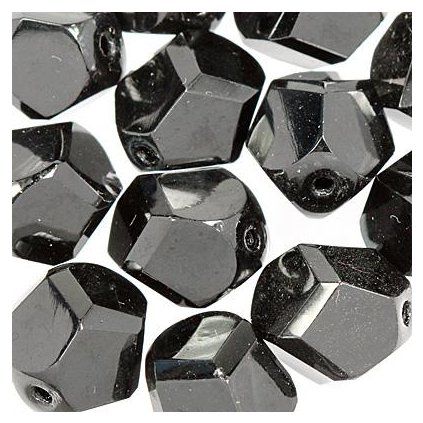 Korálek broušený BRAMBORA 12/10mm černá (10ks)
