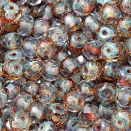 Korálek broušený SLAVÍK 5/4mm crystal travertin