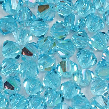 MC perle sluníčko 4mm aquamarine AB 60010/28701 (10ks)