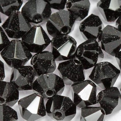 MC perle sluníčko 4mm černá 23980 (10ks)
