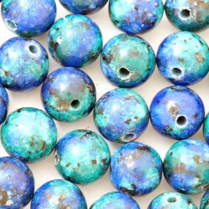 Azurit s malachitem 8mm (1ks)