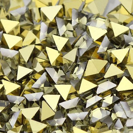 Stone SQUARE 3mm/20ks Crystal GOLD