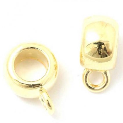 Korálek s očkem 8mm gold plating 24kt